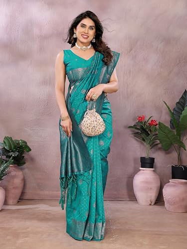 Image of Avantika Fashion Women's Kanjivaram Soft Silk Banarasi Sarees With Blouse Piece