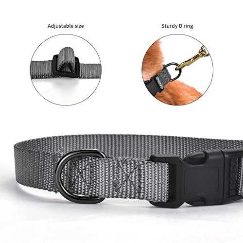 AUDWUD Thick Nylon Collar,Classic Adjustable Dog Collar in Multiple Colors,Suitable for Small,Medium and Large Dogs,4 Sizes - Image 3