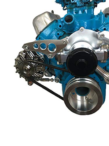 Chap Performance Compatible with Small Block Ford Electric Water Pump Alternator Bracket 289 302 V-Belt SBF