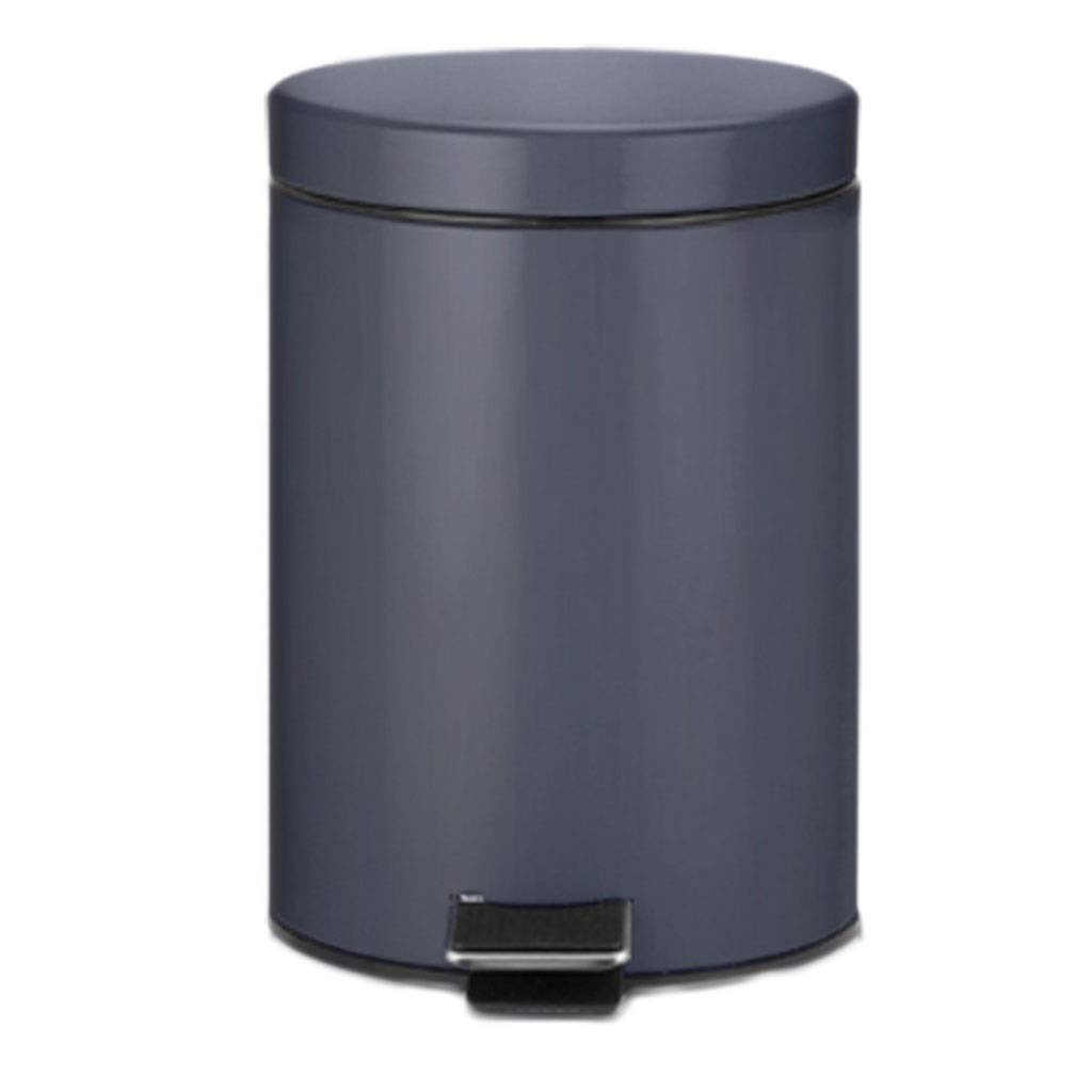 UPJAKS Cubo de Basura Caja Decorativa de un Solo Toque plástica con Efecto metálico Curvado, Bote de Basura pequeño del hogar 5L Bote de Basura Baño (Color : C)