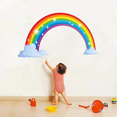 Pegatinas de pared de arcoiris para transformar habitaciones aburridas en espacios alegres 6