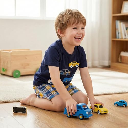 Image of Bumeex Toddler Boy's Short Sleeve T-Shirt and Short Outfit Set 2-7T