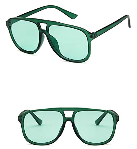 Image of Shiratori Candy Color Trendy Hip-Hop Sunglasses - Oversized Ocean Lens Shades for Men and Women