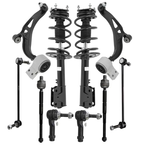 SCITOO Front Struts Control Arms Sway Bars Tie Rods Compatible for 2011-2013 For Ford Explorer 3.5L AWD suspension strut and coil spring Replacement 272620 272621 K622215 Complete Shock Strut