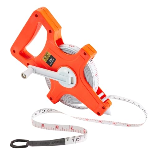 Retractable Open Reel Measure Tape 30 Meter/98.42 Feet, Track and Field Measuring Tape for Long Jump, Sports, Athletics