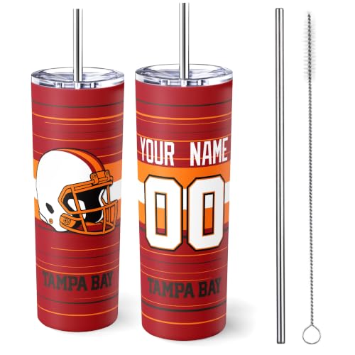 Image of Tampa Tumbler 20oz Travel Mug Custom Name and Number Gifts