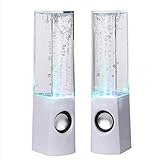 Aoboo Led Color Computer Water Speakers with Light, USB Dancing Fountain Light Show Sound Speakers,...