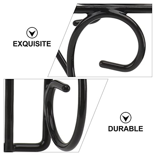 Yardwe 4PCS Anel Titular Com Gancho de Metal Pendurado Planta de de Flor Pot Stand Trilhos Gancho Pl