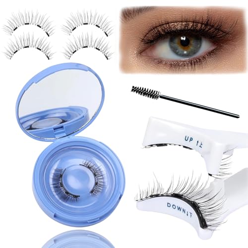 Magnetische Wimpern Natürlich Look Magnet Wimpernn mit Zange Magnetische Wimper Ohne Eyeliner zu Ohne Kleber Magnetic Lashes Set Natural Magnetwimpern Wiederverwendbar