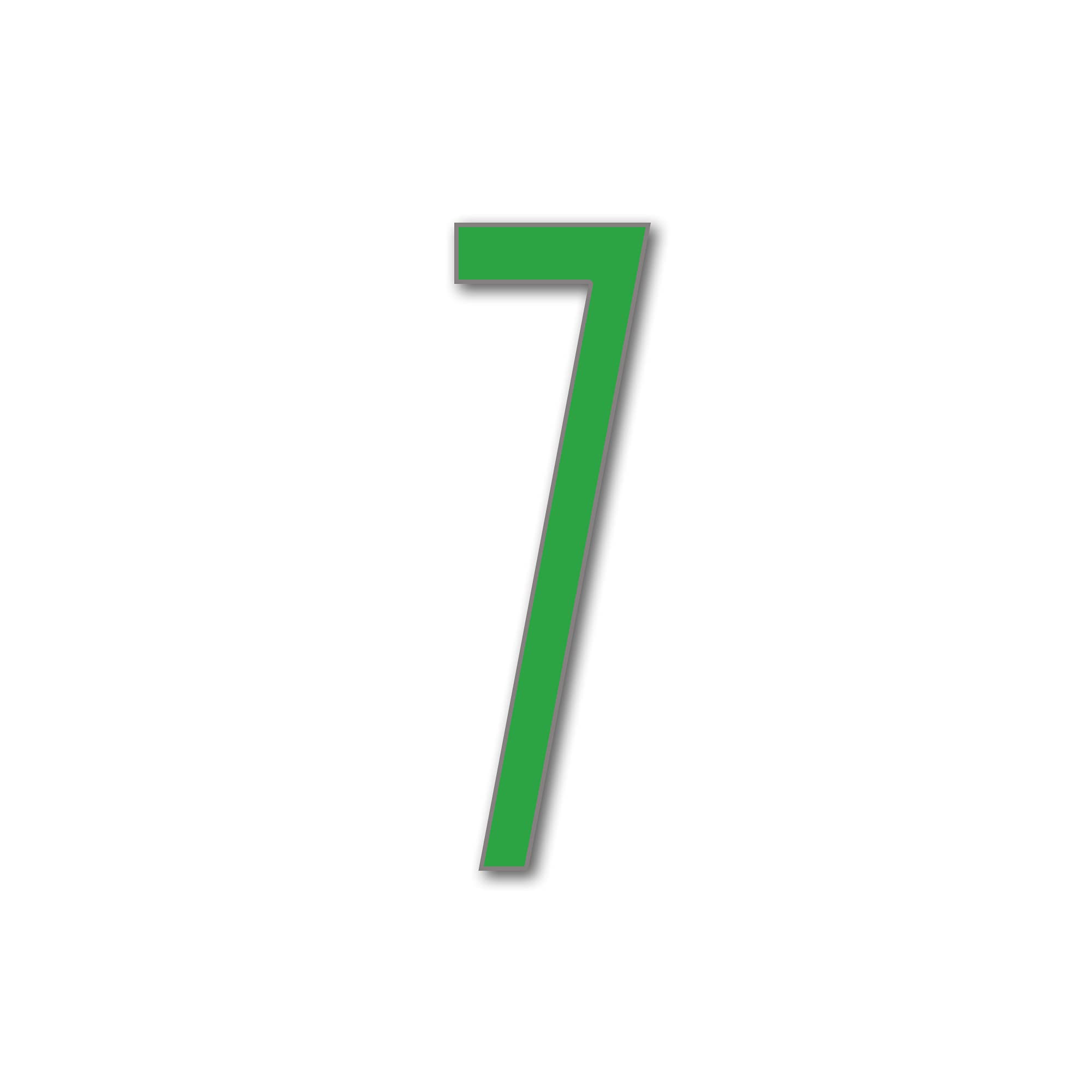 House Number 7 AVENIDA Door Numbers 3 Sizes (15, 20, 25cm / 5.9, 7.8, 9.8in) Modern Floating House Number Acrylic incl. Fixings Easy Seen, Colour:Light Green, Size:25cm / 9.8'' / 250mm โ image 1