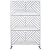 agnixnaf Outdoor & Indoor Privacy Screen Metal Privacy Screen 76" H×48" W, Freestanding Decorative Privacy Screen for Deck Balcony Patio, Outside Lawn Garden White