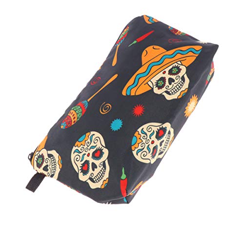 PIXNOR Dia Das Bruxas Saco de Maquiagem CrÃ¢nio Saco CosmÃ©tico Pequena Bolsa de Maquiagem para Mulh