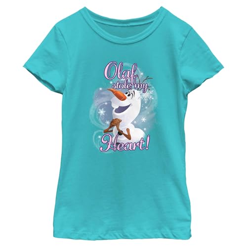 Disney Girl's Frozen Olaf Stole My Heart T-Shirt