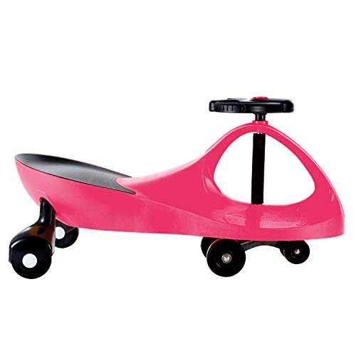Image of Wiggle Car Ride-On Toy - No Batteries, Gears, or Pedals Just Twist, Swivel, Go - Outdoor Swing Car for Kids 3 Years and Up by Lil Rider (Hot Pink), Large