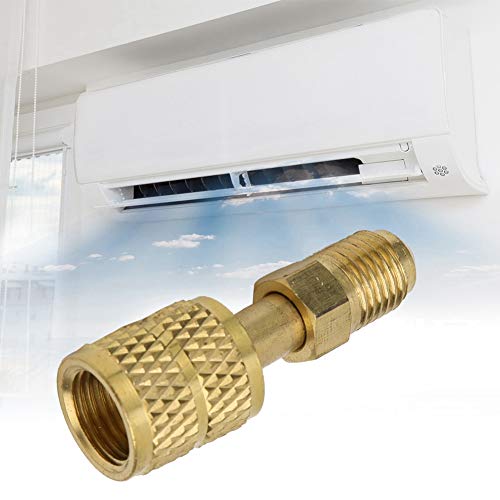 Adaptador de latón R410, macho a hembra, para manguera de carga de aire acondicionado mini split HVAC miniatura 4