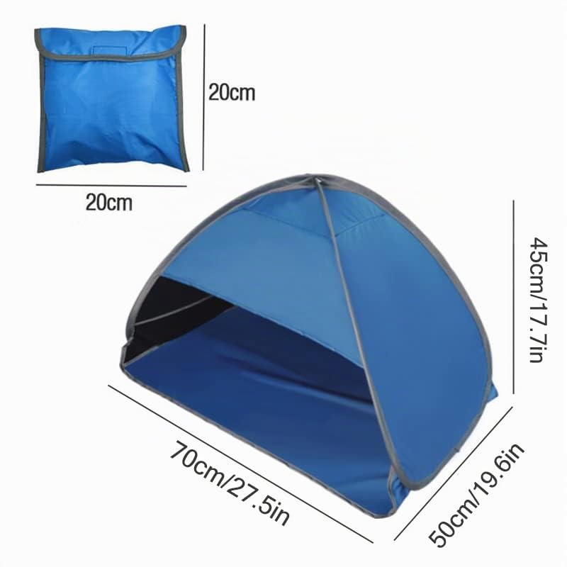 Mini Kopfzelt,Kopfstütze Zelt,Automatisches Sofortzelt, Strand Sonnenbaden Winddicht Sand Proof Sonnenschutz Tragbare Kopfstütze Zelt mit Aufbewahrungstasche zum Wandern