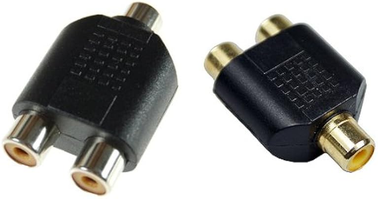 Arena singolo RCA fono femmina fino doppio RCA femmina Splitter Arena singolo RCA fono femmina fino doppio RCA femmina Splitter