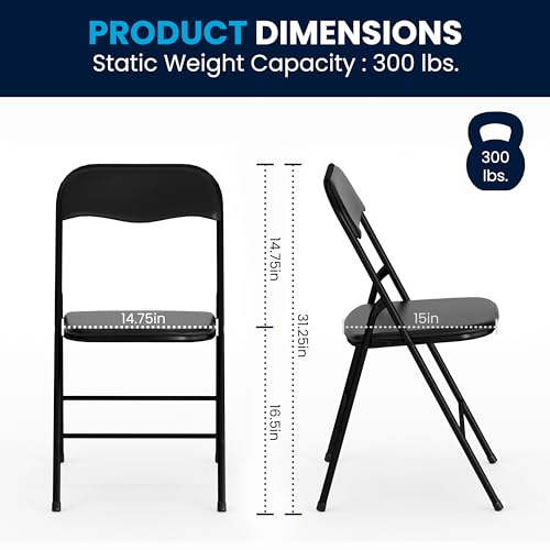 Image of EMMA + OLIVER Black Square Folding Card Table and Chairs Set for 4 Players