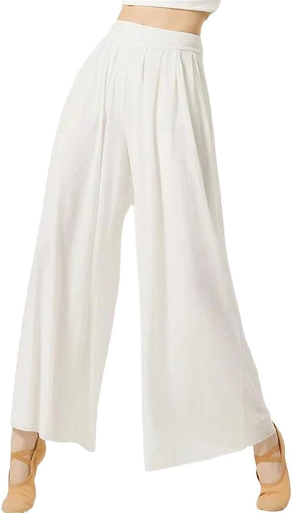 Women's Classical Dance Practice High Waist Wide-Leg Flowing Fairy Gauze Teacher Dance Pants