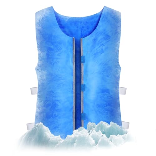 Image of Cooling Vest for Men & Women - Water Activated Cooling Vest for Extreme Heat, Reusable PVA Safety Construction Work Vest for Outdoor Sports, Running, Fishing, No Ice Packs Needed