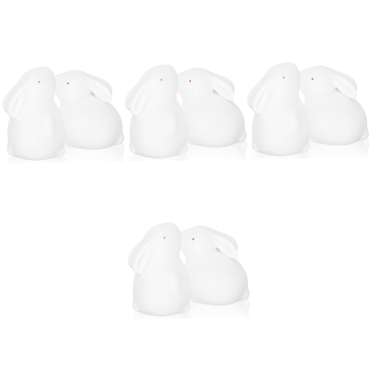 YARNOW 8pièces Figurines Céramique De Lapin Mignon Décoration De Bureau pour Année Ornements De Lapin Zodiacal De Sculptures De Bureau Céramique Petit Regardant Haut