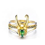 WKXZMTR Loki Ring Superhero Helmet Ring for Unisex Jewelry Marvel Gifts Halloween Cosplay Jewelry Gi