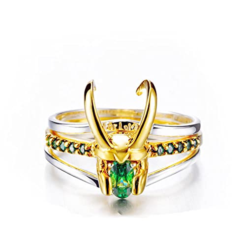 Wkxzmtr Loki Ring Superhero Helmet Ring For Unisex Jewelry Marvel Gifts Halloween Cosplay Jewelry Gifts Loki Loves Gifts (Loki 5) #TOP1
