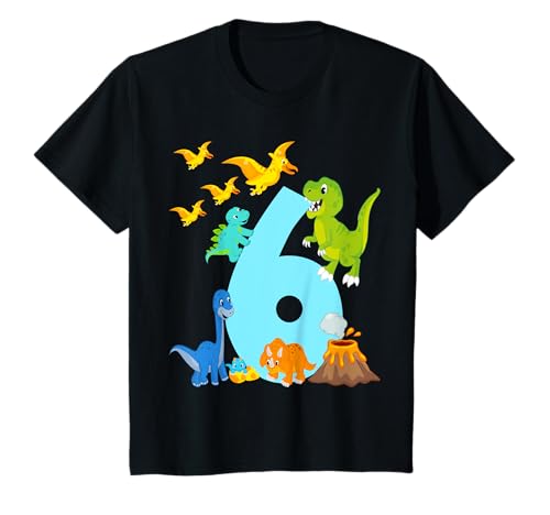 キッズ 6歳の誕生日の男の子の恐竜の衣装-6歳 Tシャツ