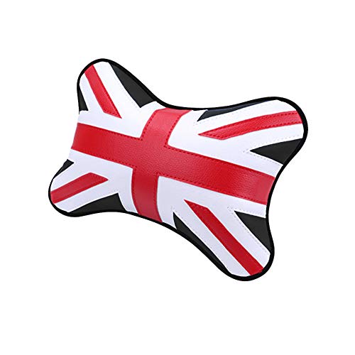 Cojín Reposacabezas Auto Cuero PU Estilo Union Jack miniatura 1