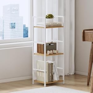 UneMeet オープンシェルフ コーナーシェルフ ラック 3段 収納 棚 幅30×奥行23×高さ80cm ディスプレイ オープンラック 収納棚 キッチンラック 木製ラック 飾り棚 本棚 寝室 組立簡単