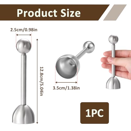 Boiled Egg Cracker Topper, Egg Shell Opener for Boiled Eggs Stainless Steel, Food-Grade Egg Shell Separator, Durable Egg Cutter for Soft & Hard Boiled Eggs, Portable Kitchen Tool for Eggshell Removal - Image 2