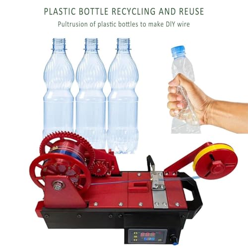 Desktop Filament Maker Machine, Wytłaczarka do drukarki 3D do butelek PET, Recykling plastikowych butelek z ekranem LCD, Makers, Small Studios Red
