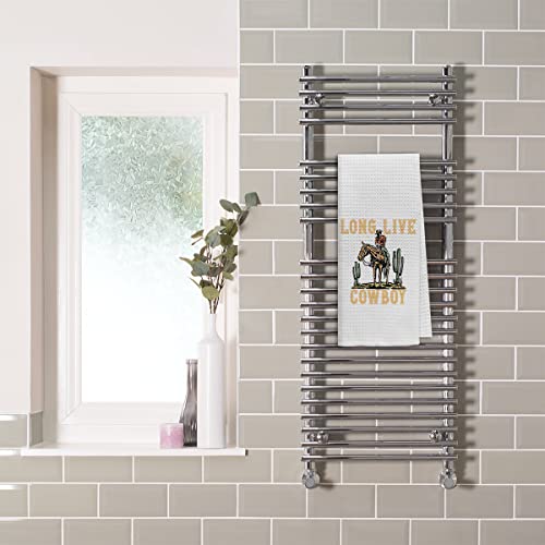 Dibor Long Live Cowboy Retro Western Country Boy Cowboy Cactus Kitchen Towels Dish Towels Dishcloth, Western Absorbent Drying Cloth Hand Towels Tea Towels For Bathroom Kitchen,Cowboy Teen Boys Gifts #TOP1