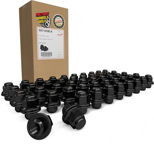 Image of Wheel Accessories Parts 60 Pcs M12x1.5 12x1.5 Thread OEM Factory Style Lug Nuts 1.5 inch Long Black 13 /16 inch 21mm Hex Fits Toyota Camry ｜ Corolla ｜ RAV4 ｜ Tacoma ｜ 90084-94001 ｜ 611-211
