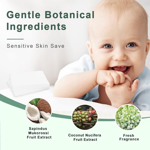Image of Laundry Detergent Sheets 260 Loads, Fresh Scent, Eco-Friendly Liquidless Soap Strips, Plant-Based, Hypoallergenic Washing Supplies (Pack of 2)