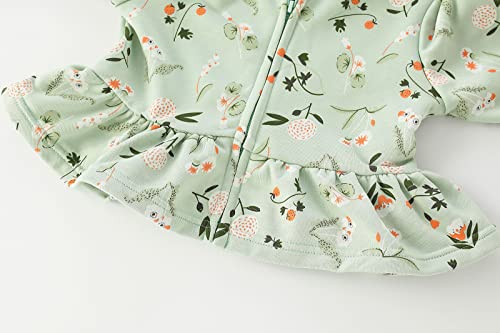 Girls Hoodie Zip Up Unicorn Horse Rainbow Jumper 100% Cotton Tops Long Sleeve Hooded Sweatshirts for Kids 1-7 Years - Image 6