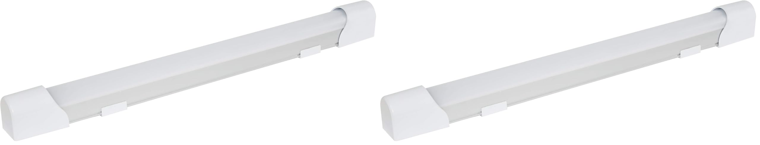 Gefom Réglette LED 40 cm avec LED Intégrée – 600 lm – IP20 – Aluminium – Éclairage Intérieur pour Cuisine, Bureau ou Atelier (Lot de 2)