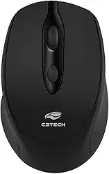 C3Tech mouse Bluetooth 5.0 e sem fio 2.4GHz M-BT30BK, Preto, Bateria recarregavel, 1600 DPI Ambidestro Plug and Play compativel com Windows, MACos, Linux, Chrome