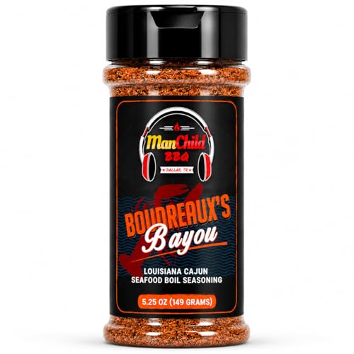 Boudreaux's Bayou Louisiana Cajun Seafood Boil Seasoning for Crawfish, Shrimp, Crab & Fish & More | Low Sodium Spice Blend for BBQ & Cooking | No MSG