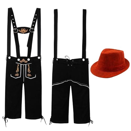Lederhosen Oktoberfest homme costume bavarois traditionnel marron