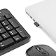 Amazon Basics Tastatur-Maus-Set, ergonomisch, kabellos, DE Layout - schwarz