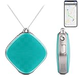 AYBB Collar Colgante de posicionamiento Inteligente, rastreadores GPS Botón SOS Llamada de Emergencia Monitoreo de Voz, rastreadores Anti-Perdidos para niños Padres Mascotas,Blue