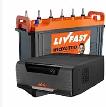 Livfast Inverter Combo FCS1625 Sine Wave Inverter and MXTT2660 Tall Tubular 230 AH Battery