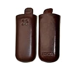 Suncase Original Tasche für/Nokia 130/Leder Etui Handytasche Ledertasche Schutzhülle Hülle Hülle - Lasche mit Rückzugfunktion* In Braun
