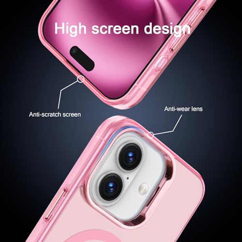 Coque iPhone Plus rose premium fine et transparente haute résistance Magsafe - 6