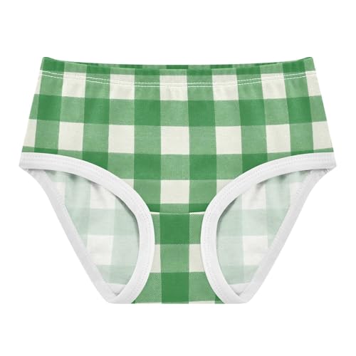 Green White Buffalo Checkered Plaid Toddler Girls's Underwear 2T 2300871