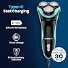 SweetLF Electric Razor for Men, with 1 UK Charger & Pop-up Trimmer - Rechargeable Cordless 120 Min Shaving, 100% Waterproof Electric Shaver, Wet & Dry Shavers for Men, Sky Blue #4