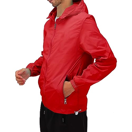 Cocila Abrigo blanco Los vestidos de verano y otoño para hombre y mujer ligeros a prueba de viento y protección solar son cómodos Chaqueta de invierno Chaqueta De Esquí Montaña, rojo, L