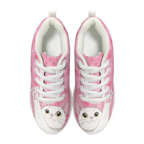 Kids Running Shoes Girls Lightweight Sports Tennis Sneakers for Walking Running Lace Up Shoes for Little Kid Size11.5-13/ Big Kids Size1-33