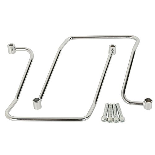 Soportes para Alforjas Cromados Compatibles con Harley Davidson Dyna FXDF 2006-2018 miniatura 2